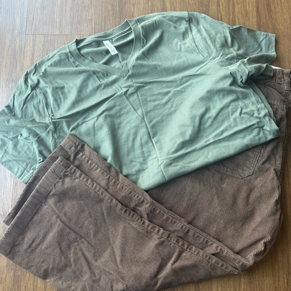 Shaggy Scooby Doo Adult Halloween Costume Mens Large Brown Corduroy Pants Green